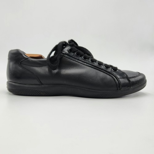 スニーカー PRADA Sneakers Men Leather Black Prada Men's Black Leather Low-Top Sneakers US Size 8.5 | eBay