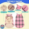 MIGOHI Reversible Dog Coat, Windproof Waterproof Winter Jacket, British Style Plaid, Warm Dog Vest for Small Medium Large Dogs, Pink, M