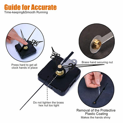 DIY Clock Movement Quartz Mechanism Wall Replacement Repair Tool Parts Hands Kit