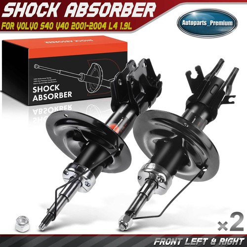 2x Front Driver &Passenger Shock Absorber for Volvo S40 V40 2001-2004 L4 1.9L