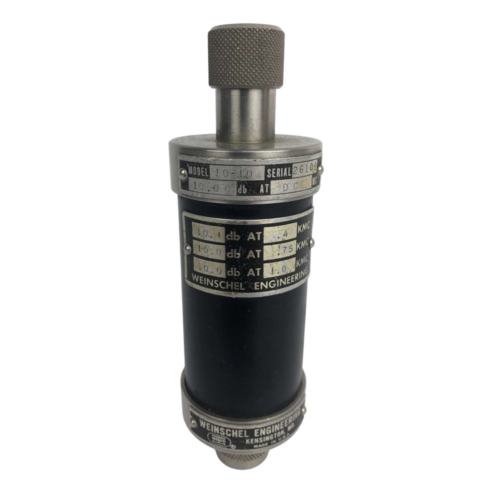 Weinschel Engineering Bandpass Filter Model 10-10 Made in the ...