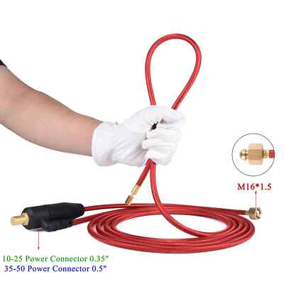 12.5/25ft WP20 TIG Power Cable Quick Connector 5/8'' M16 Water-Cooled Torch 