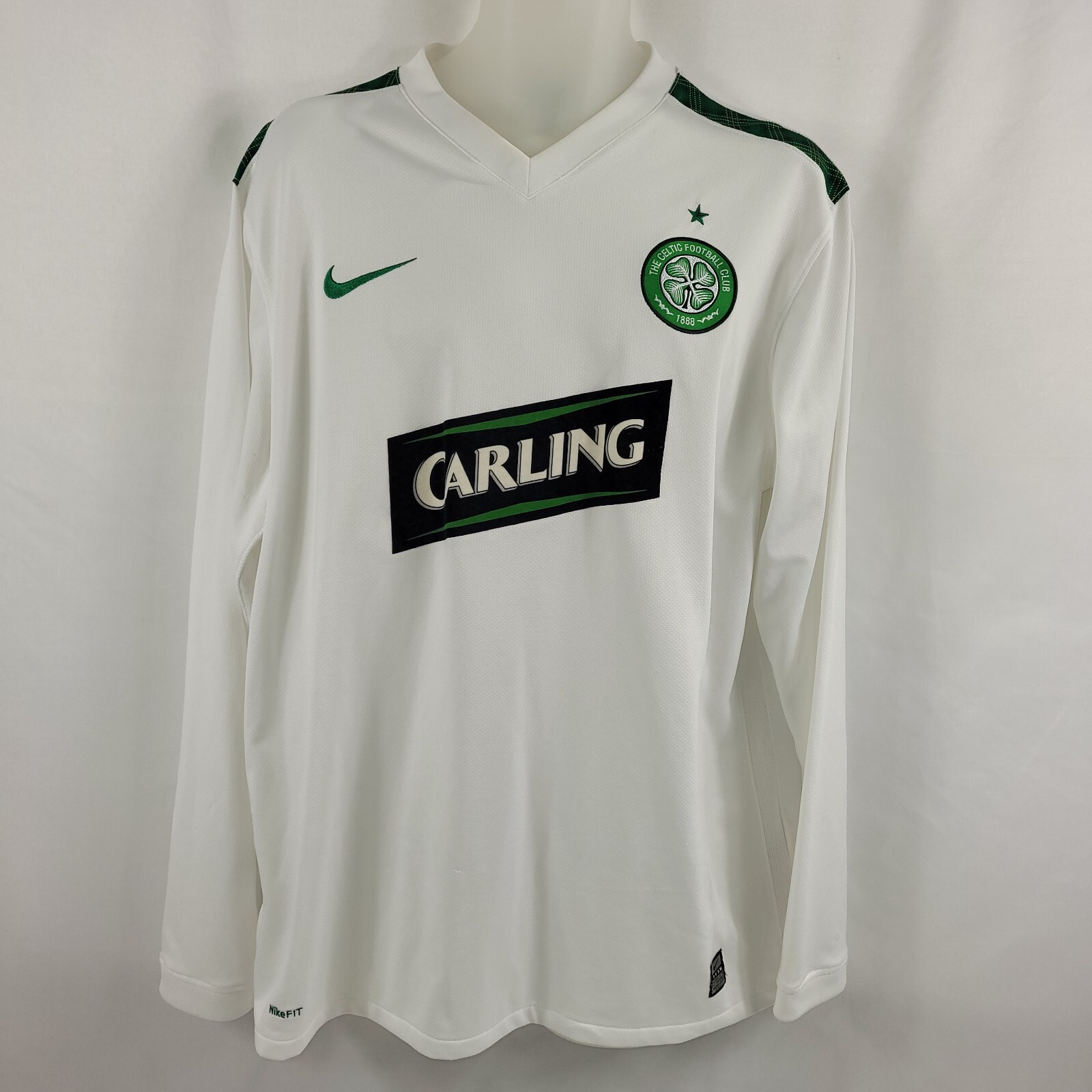 Celtic Soccer Jersey FC Football Club Scotland Carling Nike LS
