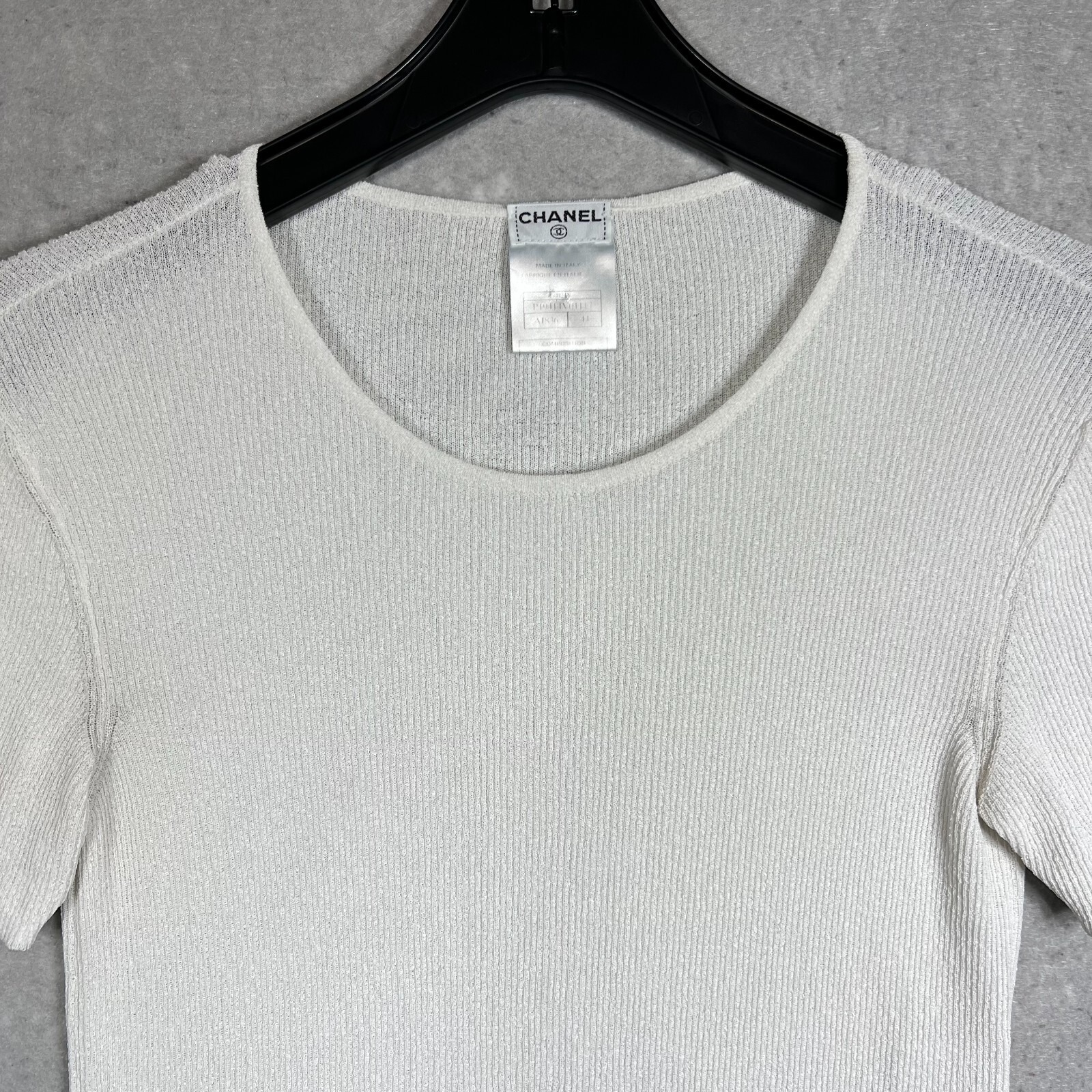ヴィンテージCHANEL Tシャツ CCロゴ Chanel Sport Black CC Logo Top Knit Shirt FR40 | Tokyo Roses