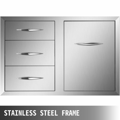 BBQ Dreischubladen mit Flaschenschrank 75x55cm Gas