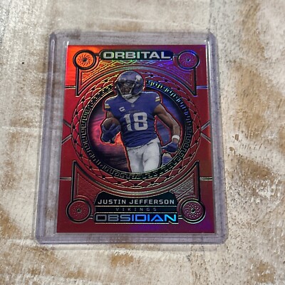 2023 Obsidian Justin Jefferson Orbital Red International Minnesota Vikings ￼