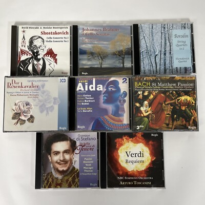Classical Music CD Collection Regis Label Mixed Artist Job Lot Bundle X8