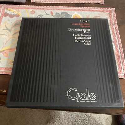 Bach: Complete Flute Sonatas, Taylor, Pearson, Vigay, Gale 76-002/003, 2 LP, UK