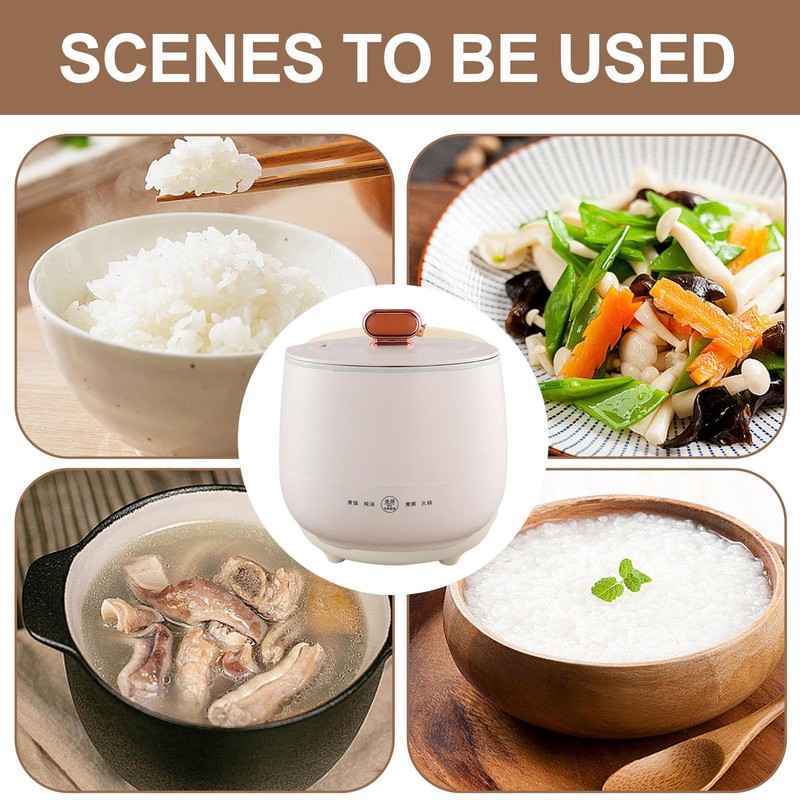 Small Electric Cooker Pot 110V/220V Rice Cooker Steamer With Inner Pot  For Cook