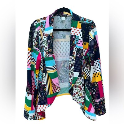 Hemish USA multicolor floral/geometric colorful blazer/cardigan. Size 2XL