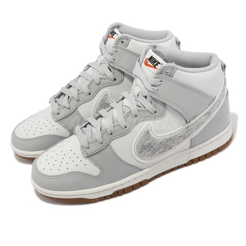 

Nike Dunk High University Chenille Swoosh Light Smoke Grey Men Casual DR8805-003, Серый, Dunk High University