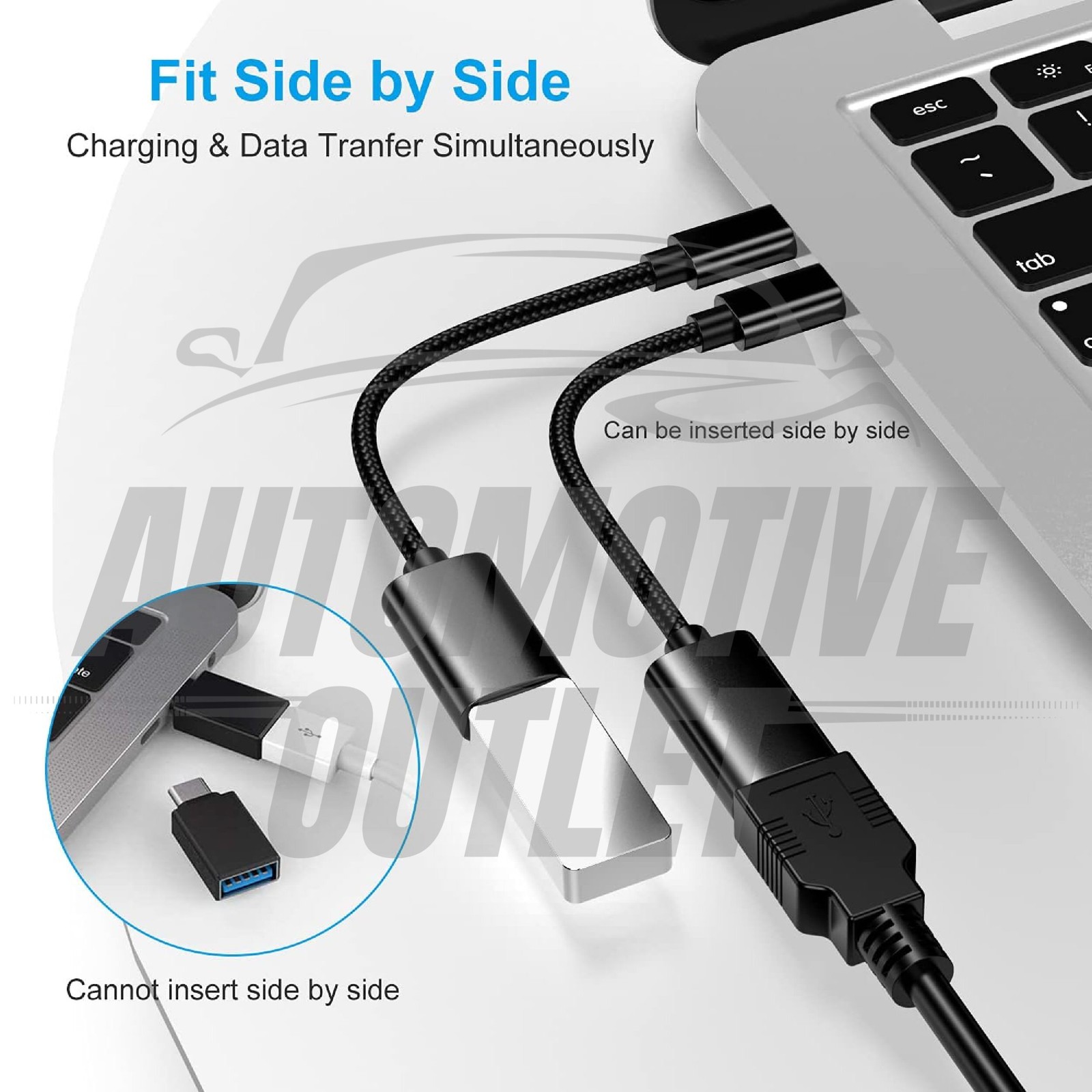 OTG CABLE ADAPTER TYPE C TO USB 3.0 MALE A FEMALE DATA CONNECTOR CONVERTER 5