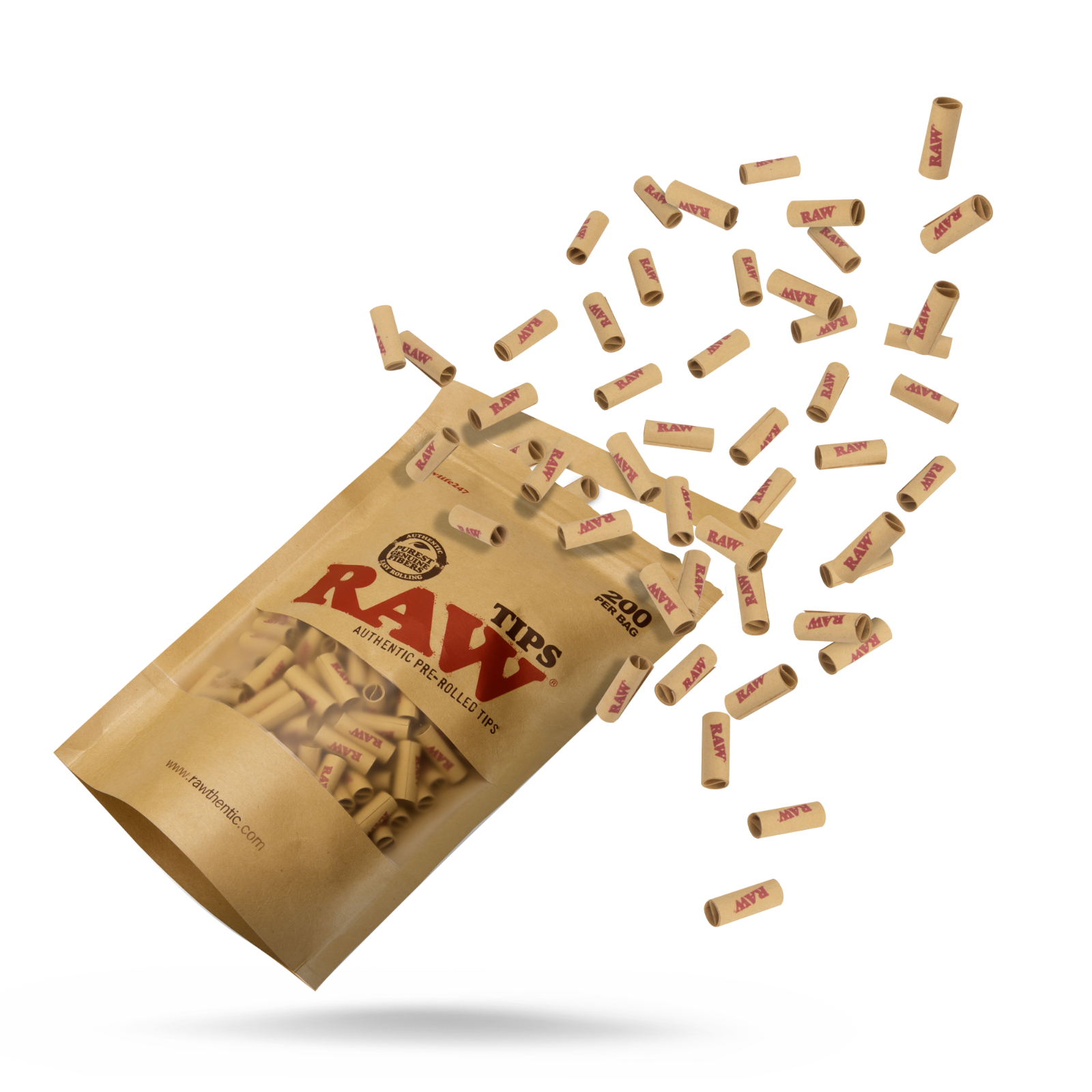 RAW Pre-Rolled Tips Filter Tips Bag | 200 count