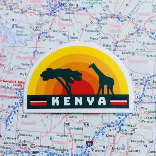 Vagabond Heart Kenia Safari Travel Patch - Aufbügel-Aufnäher 5,1 X 7,6 Cm, 3D-Stickerei