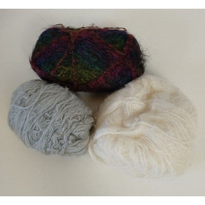 Lot of 3 Skeins of Yarn - All with Some Percent of Mohair