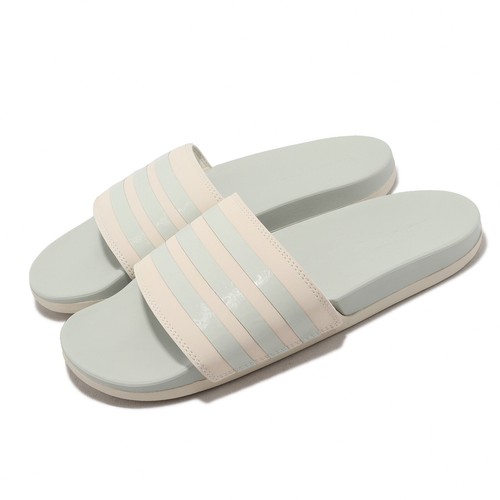 

Adidas Adilette Comfort Белые льняные зеленые женские сандалии без шнуровки Тапочки H03620, Зеленый, Adilette Comfort
