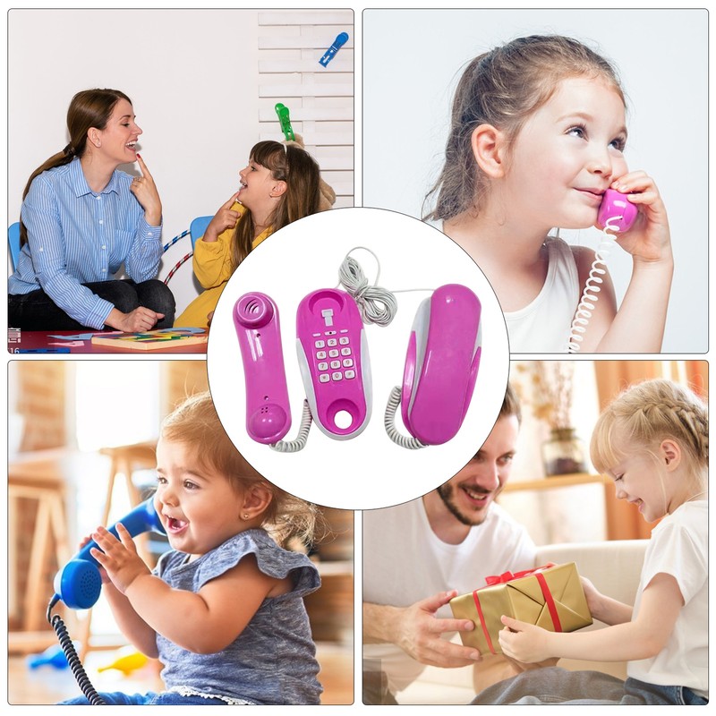 Kid Phone Toy Pretend Play Telephone with Real Ring Sounds Realistic Cell Phone