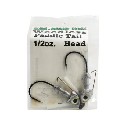 BLADE RUNNER TACKLE Weedless Swimbait Jig Head 1/2oz 5/0 Hook 2ct - Unpainted