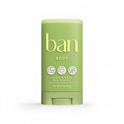  Ban Thigh & Body Rub Remedy Anti-Friction Non-Sticky Sweat Barrier Stick 1.4oz