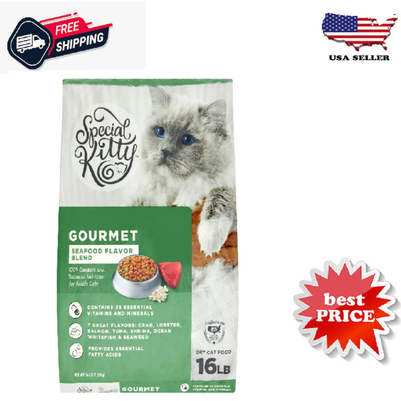 New Special Kitty Gourmet Formula Dry Cat Food, Seafood Flavor