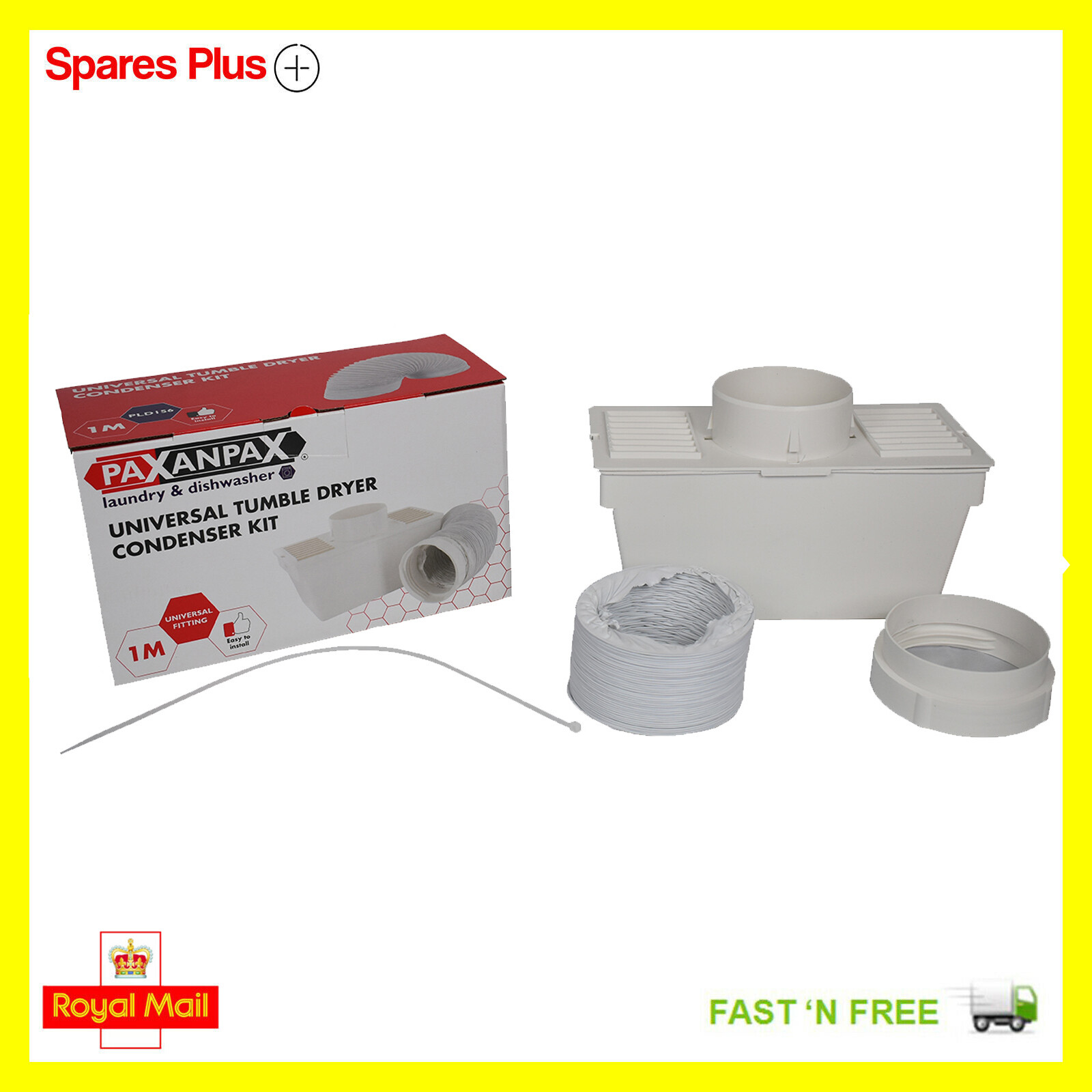 Premium Universal Tumble Dryer Condenser Vent Kit Box With Hose - Fits All Makes - Picture 1 of 4