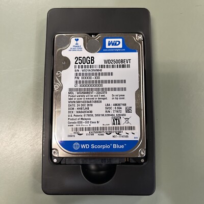 Western Digital Scorpio Blue 250GB Internal 5400RPM 2.5'' (WD2500BPVT) HDD