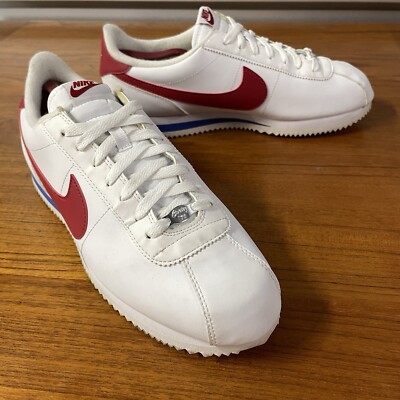 nike cortez basic leather whiteblack metallic silver mens size 12 819719 100 393566332893