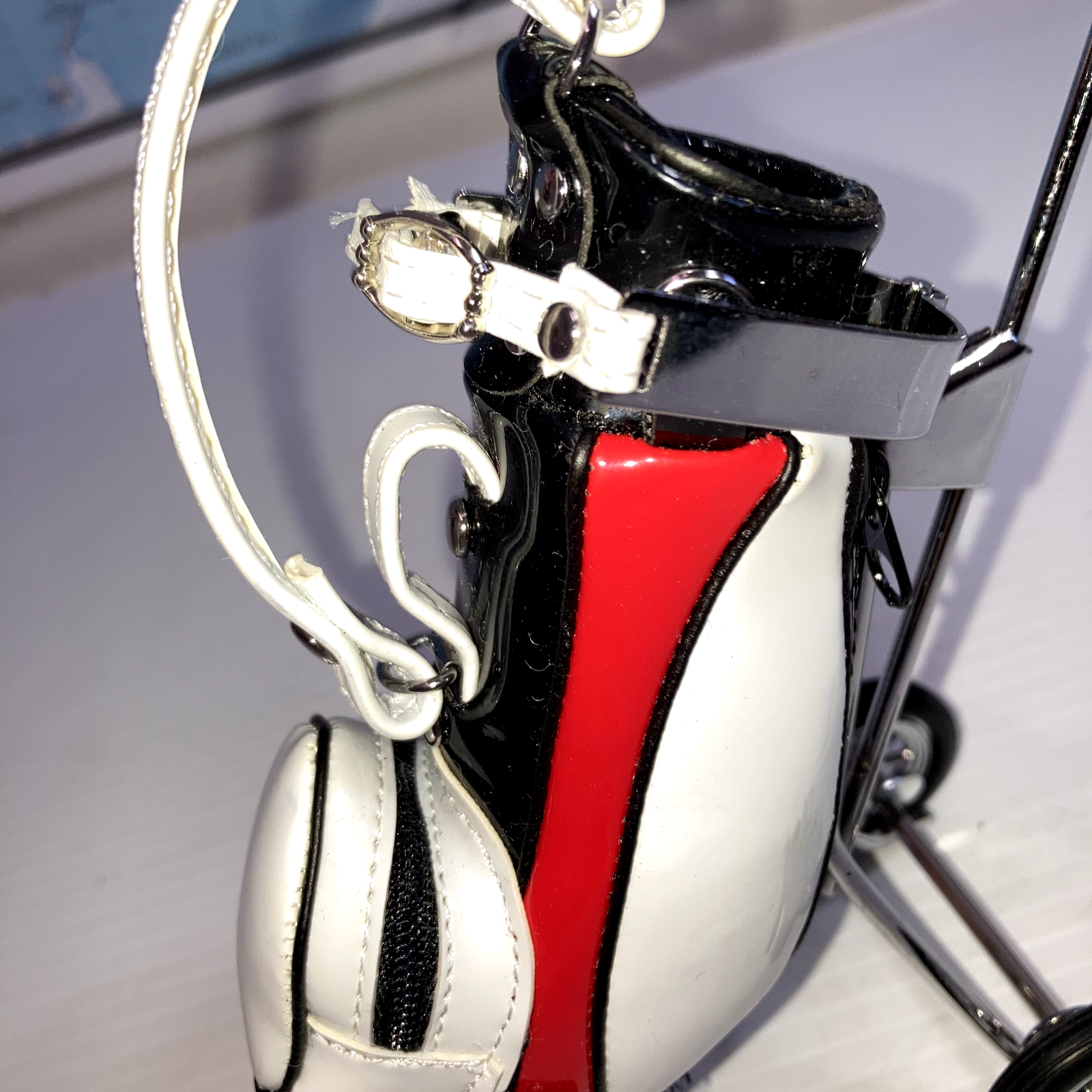 Mini Desktop Golf Bag Cart Pen/Pencil Holder 6.5"