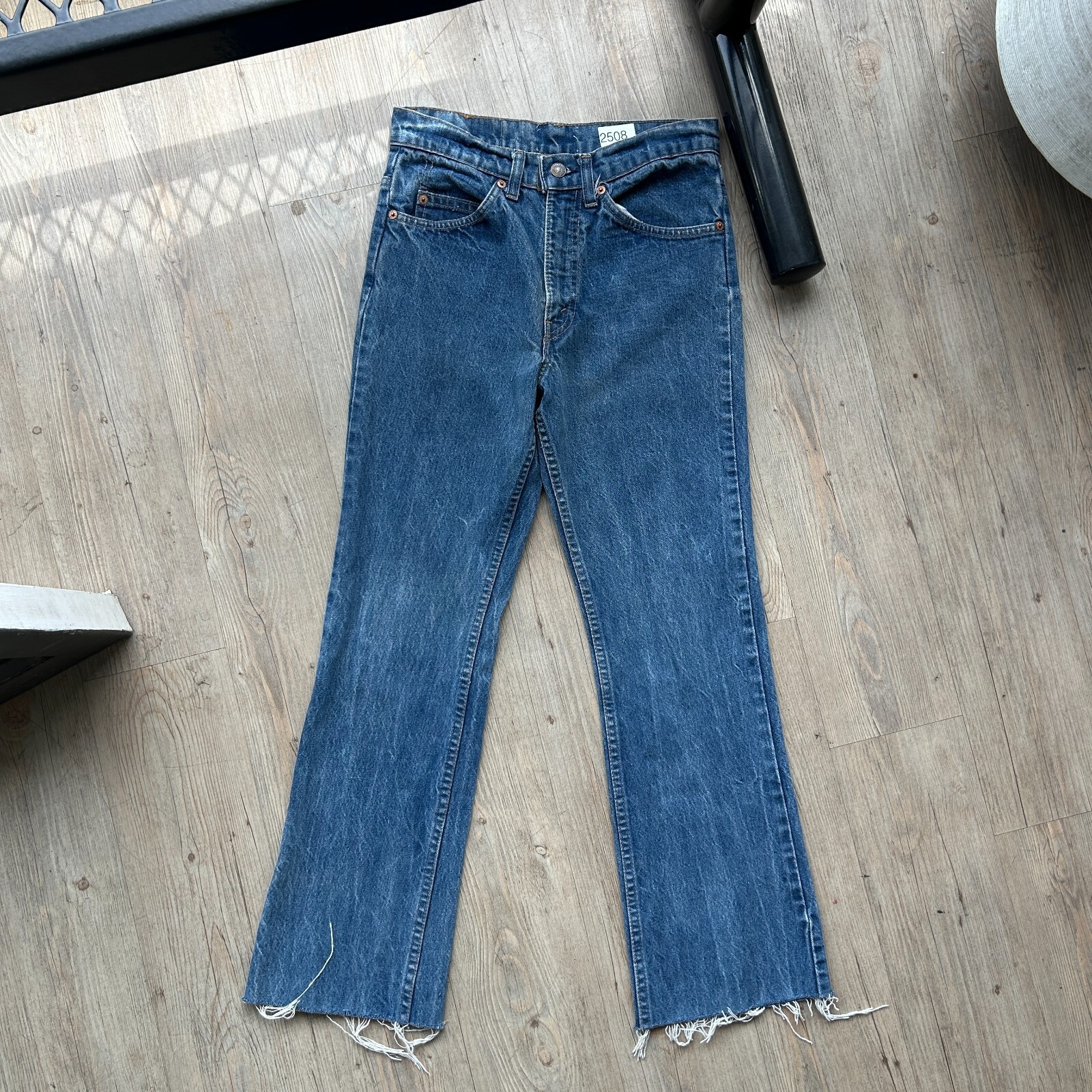 VINTAGE 80s | LEVI'S Flared Blue Denim Jeans Pants sz W28