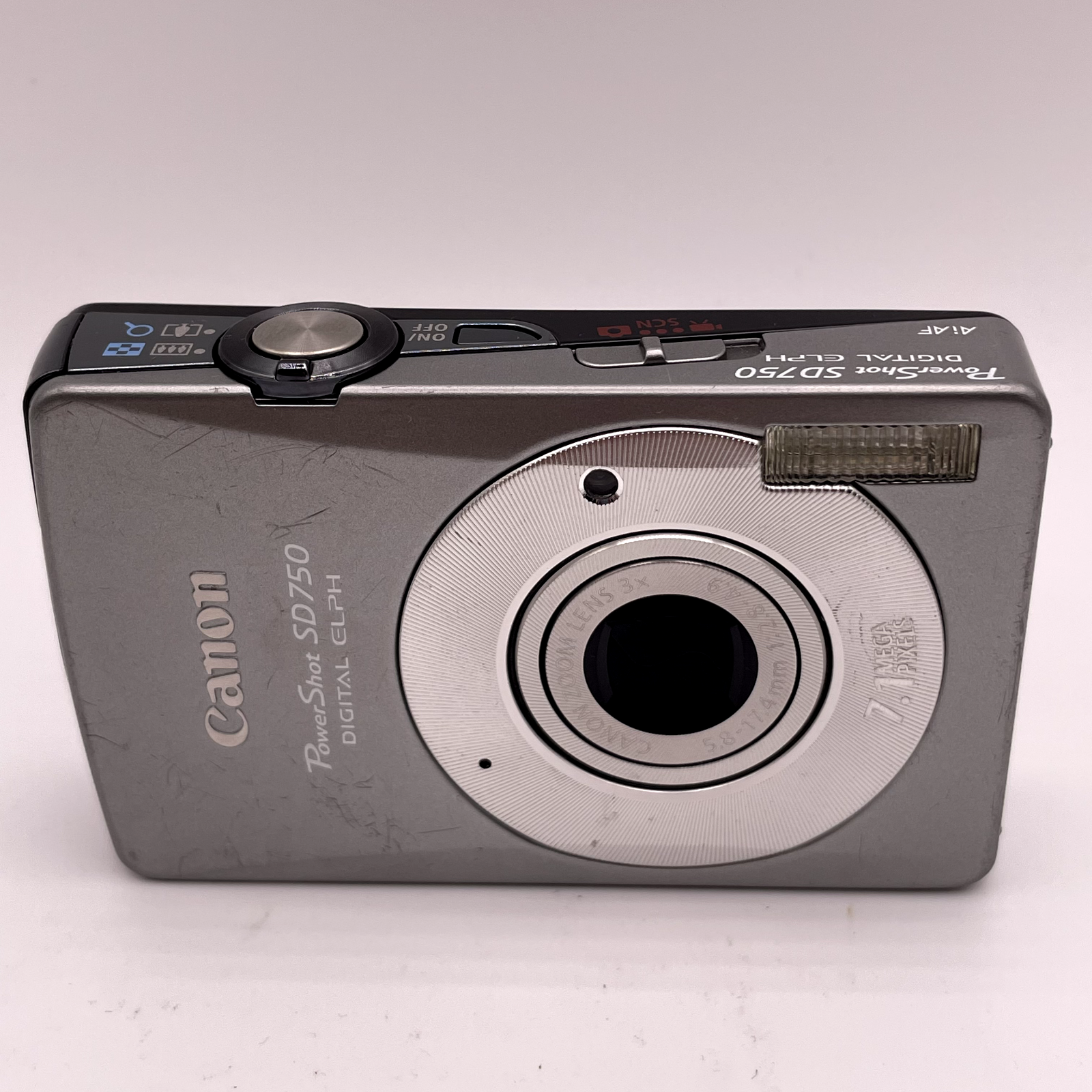 Canon PowerShot SD750 7.1MP Digital Camera Silver No Power Battery