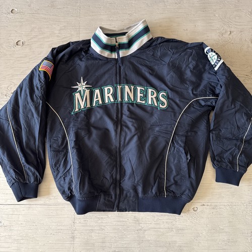 Seattle Mariners Majestic ジャケット M Vintage MLB Majestic Seattle Mariners Full Zip Fleece Lined