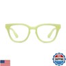Peepers by PeeperSpecs Women's Nola Cat Eye Reading Glasses, Matcha, 2.00 + 2