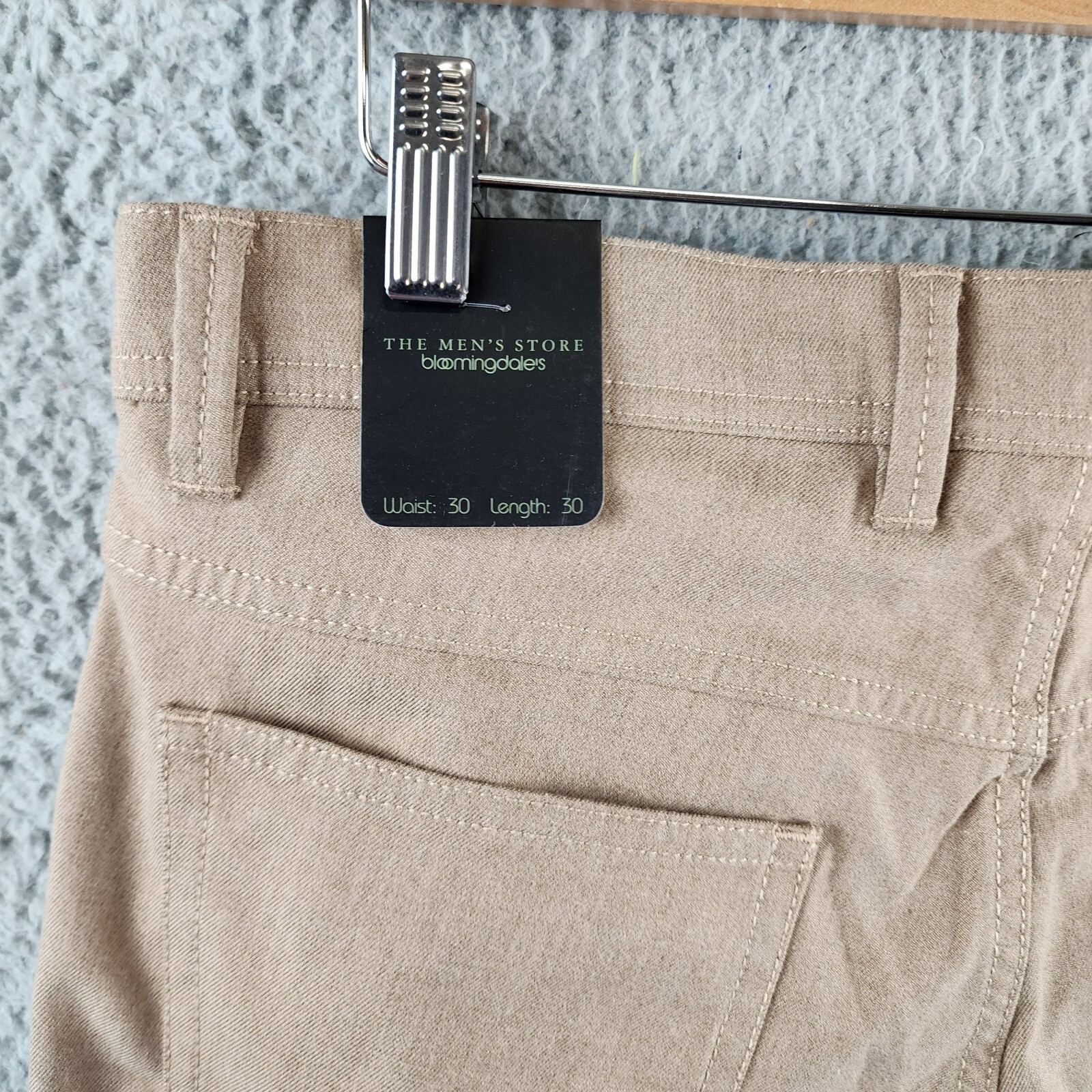 The Men's Store at Bloomingdale's Flannel Tailored Fit Pants Men's 30x30 Tan Mix - Picture 15 of 15