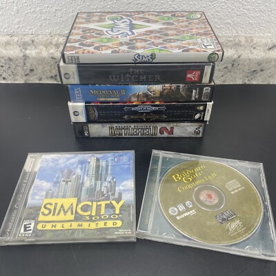 Lot Of 6 PC (Windows) Games.  Sims 3 The Witcher Lord Of The Rings Medieval II