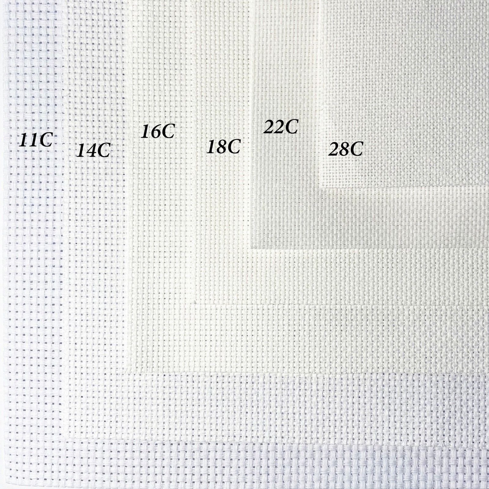 14 16 18 22 11 25 28 COUNT WHITE CROSS STITCH FABRIC AIDA