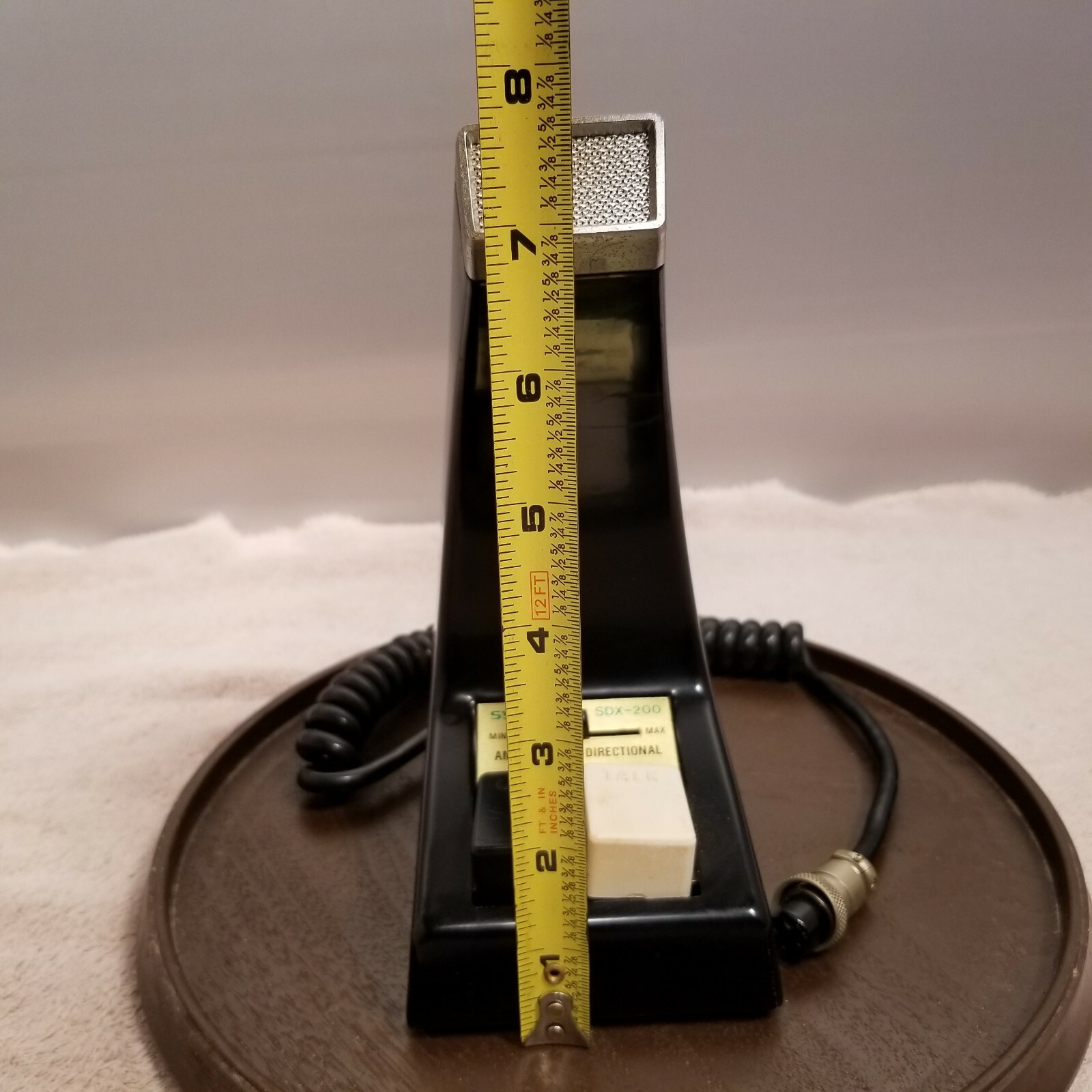 Sylvania SDX-200 Amplified Uni- Directional  Desk Microphone Untested Parts