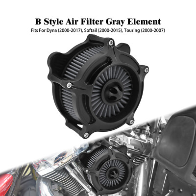 Matte Black Air Filter Cleaner For Harley Breakout Fat Boy 00-2015 Dyna 00-2017