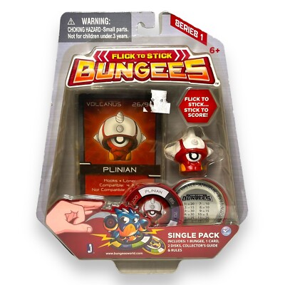 Bungees Flick To Stick Volcanus Series 1 Plinian Brand New Sealed Toy