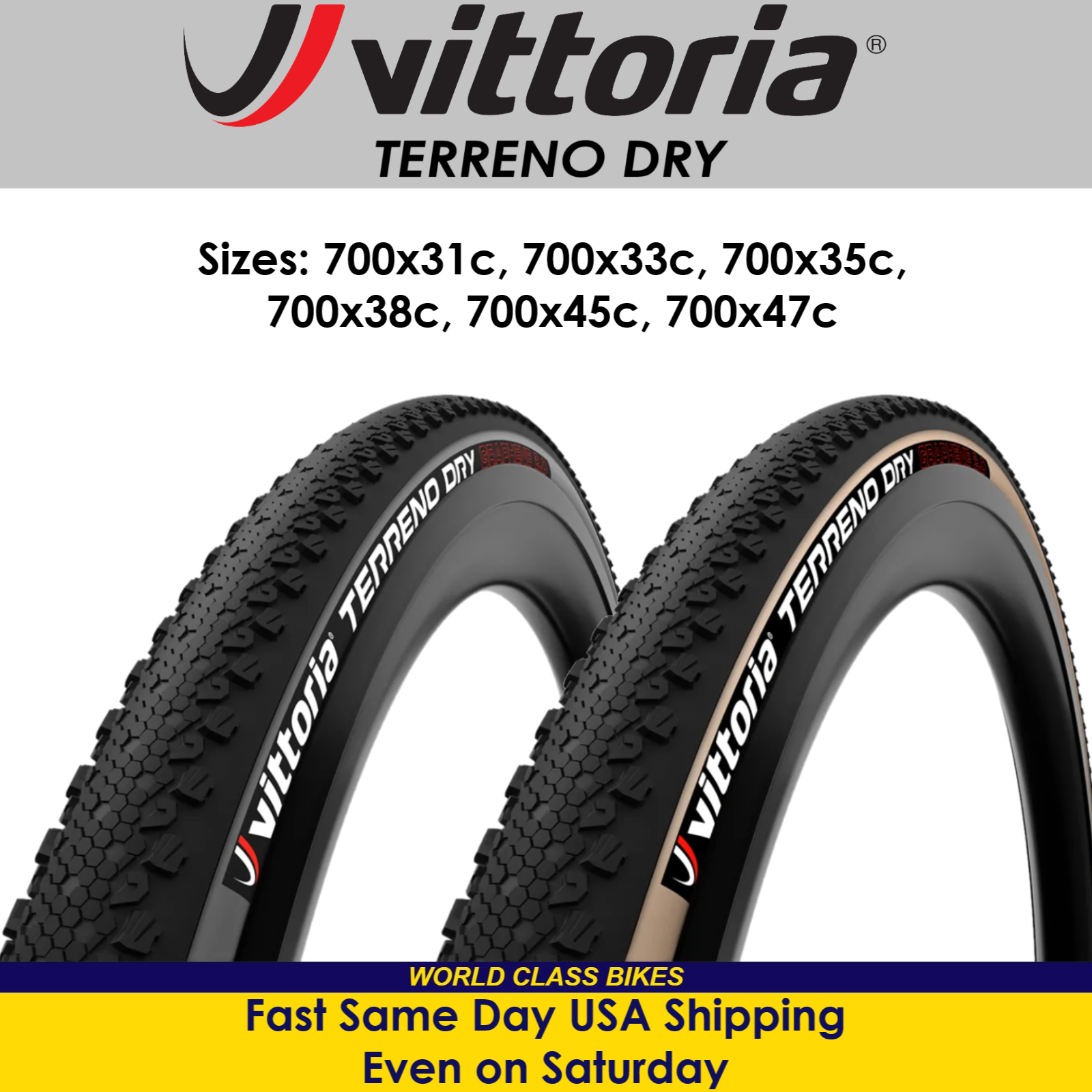 Vittoria Terreno Dry 700x31, 33, 35, 38, 45 47 Grey/Tan Vittoria Terreno Dry 700x31, 33, 35, 38, 45 47 Grey/Tan