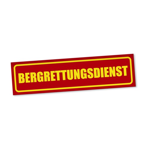 Bergrettungsdienst Magnetschild Auto Rettungsfahrzeug Magnetfolie Geschenkidee