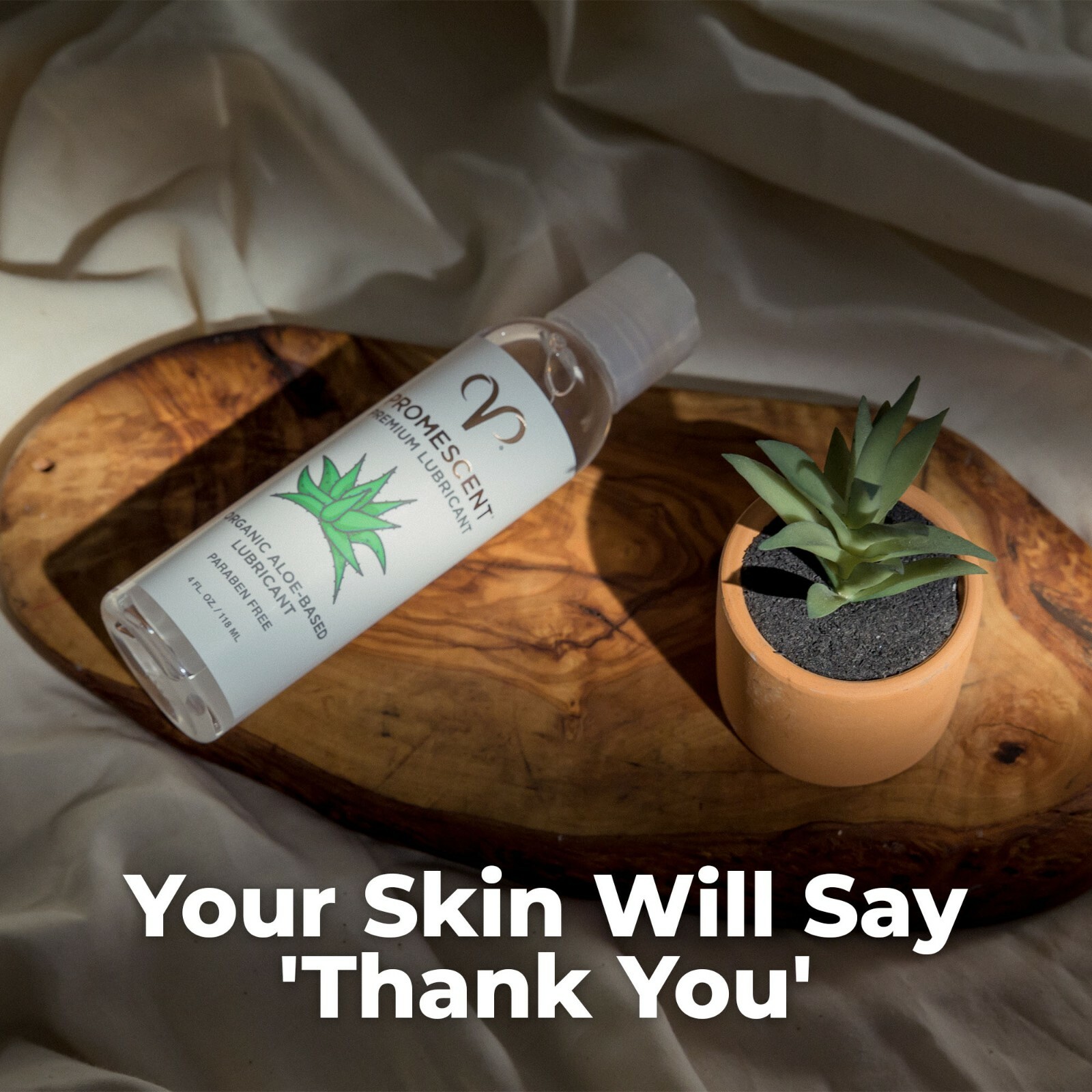 Promescent Organic Aloe Lubricant for Women, Personal Premium Sex Lube, 4oz