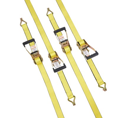 VEVOR 4 Pack Ratchet Tie Down Straps 10000 lbs 2" x 27' Heavy Duty Double J Hook