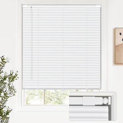 LazBlinds No Tools No Drill Cordless Aluminum Mini Blinds, 100...