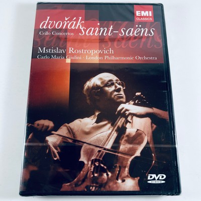 Dvorak Saint-Saens: Cello Concertos (DVD, 2007) Mstislav Rostropovich - London
