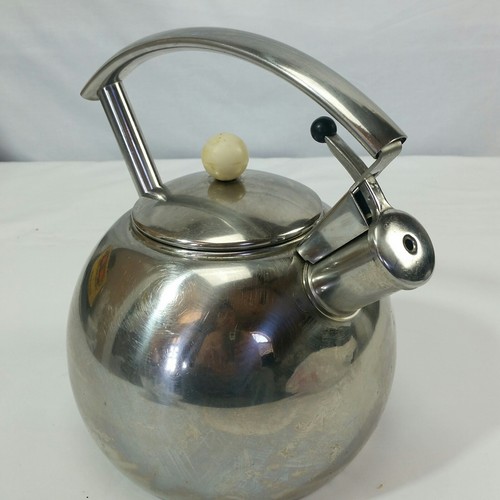 VINTAGE COPCO STAINLESS STEEL WHISTLING TEA POT/ KETTLE Thailand