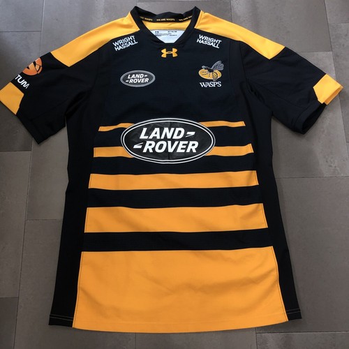 London Wasps Rugby Union Under Armour Fitted Land Rover Shirt Top