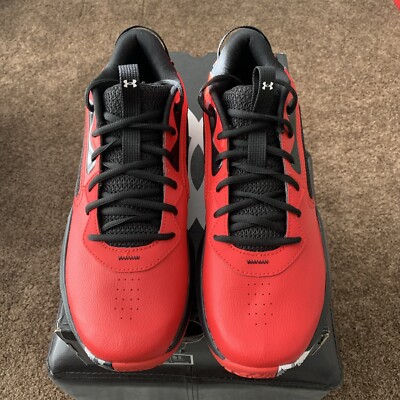 Size 11 -Under Armour Lockdown 6 Red Black new w box, unisex shoes, M 11, W 12.5