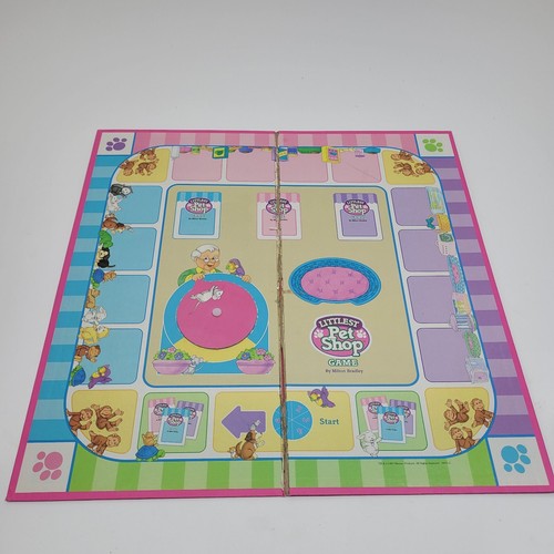 Vintage 1993 Littlest Pet Shop Board Game Milton Bradley W Turtle Cat Dog Bunny