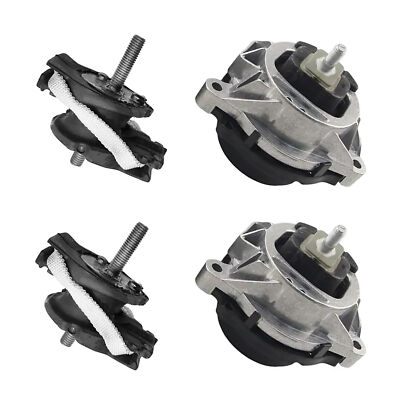 2X Front Engine Motor + 2X Trans Mount Kit for 14-18 BMW F30 228i 328d 2.0L RWD