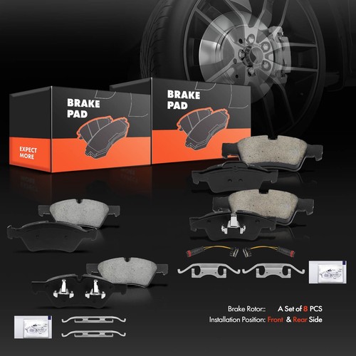 8x Front & Rear Ceramic Brake Pads for Mercedes-Benz W164 X164 GL450 GL550 ML350